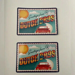 Dutch bros postcard sticker